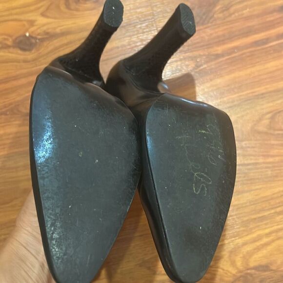 Michael G. Abrams black leather gorgeous pumps 7.5 - Picture 5 of 7